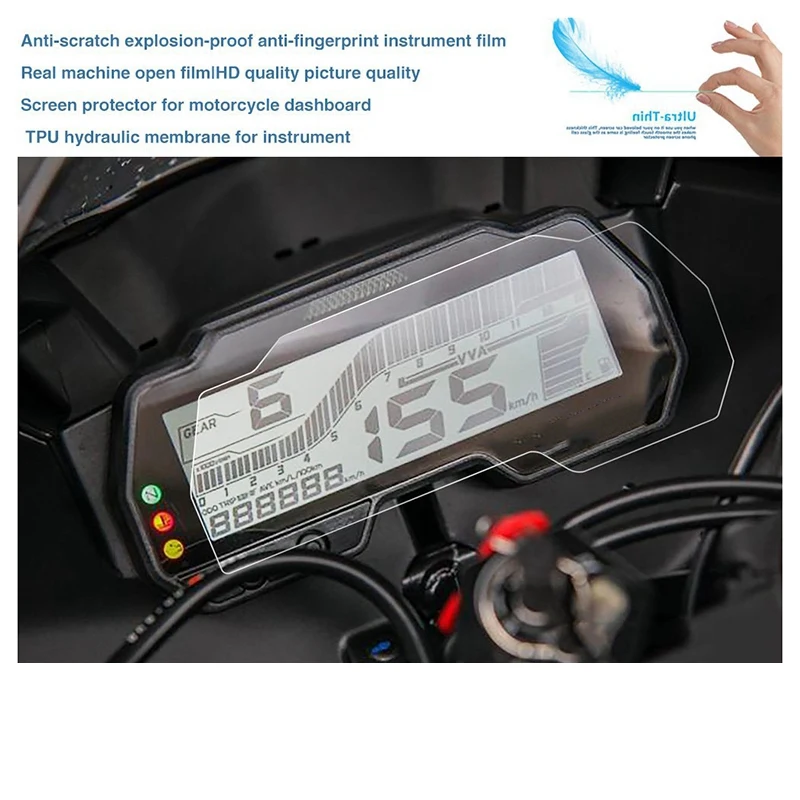 2 Set Motorcycle Instrument Protection Film Meter Screen Protector Film for Yamaha R15 V3 2017- MT-15 2018-