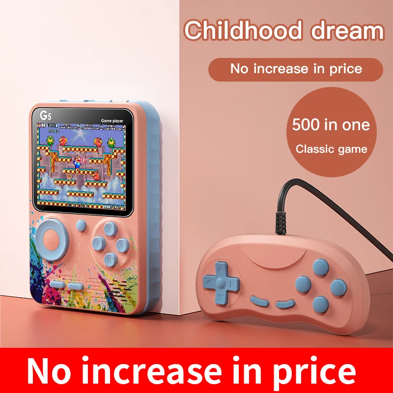 

G5 Mini Retro Built-in 500 Games Video Gaming Console Handheld Portable 3.0 inch Classic Pocket Game Players Console Kid Toys