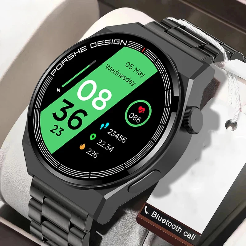 GEJIAN New Men's Smartwatch Full Touch Screen Bluetooth Call Waterproof