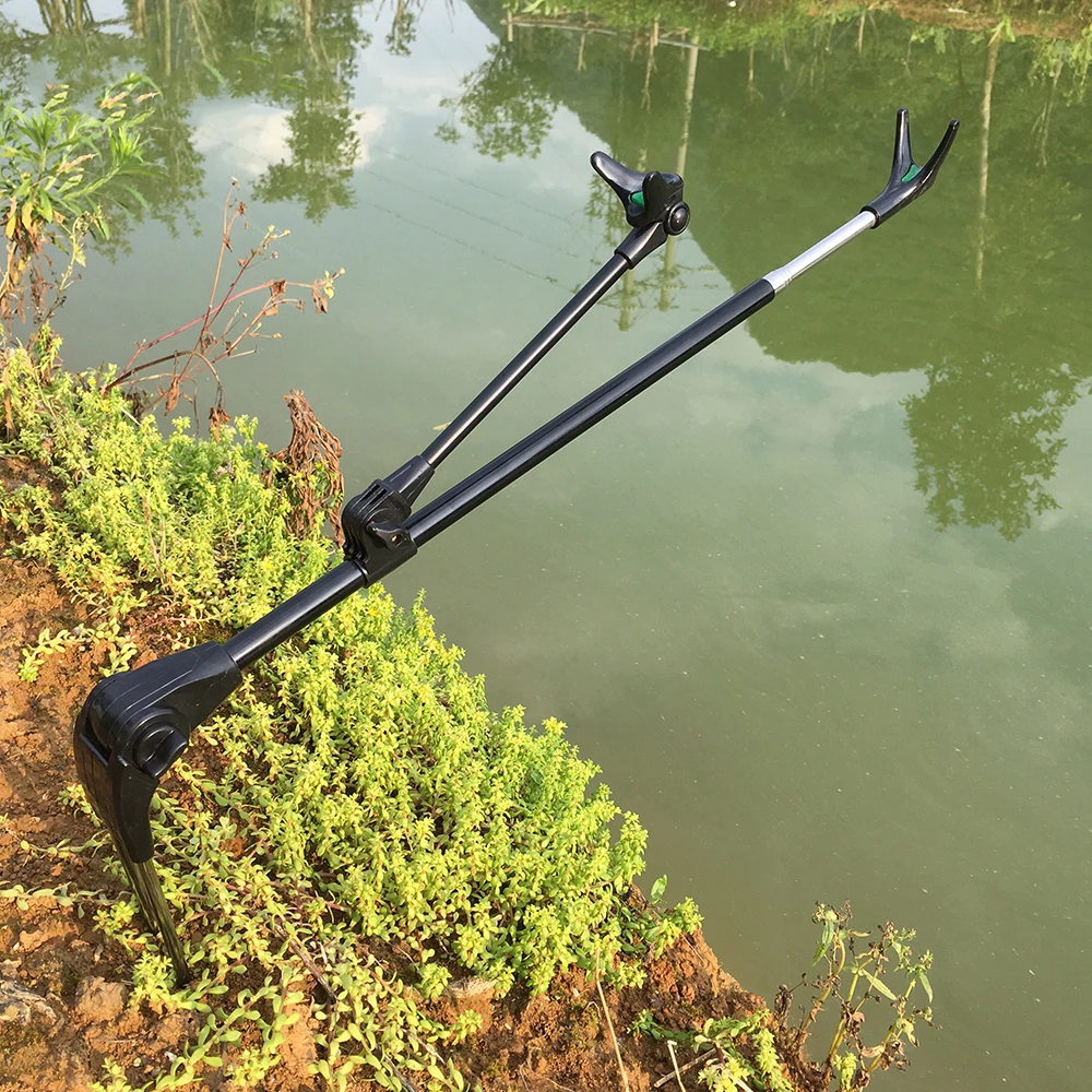 1.5m-2.4m Stainless Steel Fishing Rod Ground Inserted Stand Bracket Metal Holder Stable Strong 360 Degree Adjustable for Beach fishing rod bracket fishing rod support fishing rod rest fishing rod holder