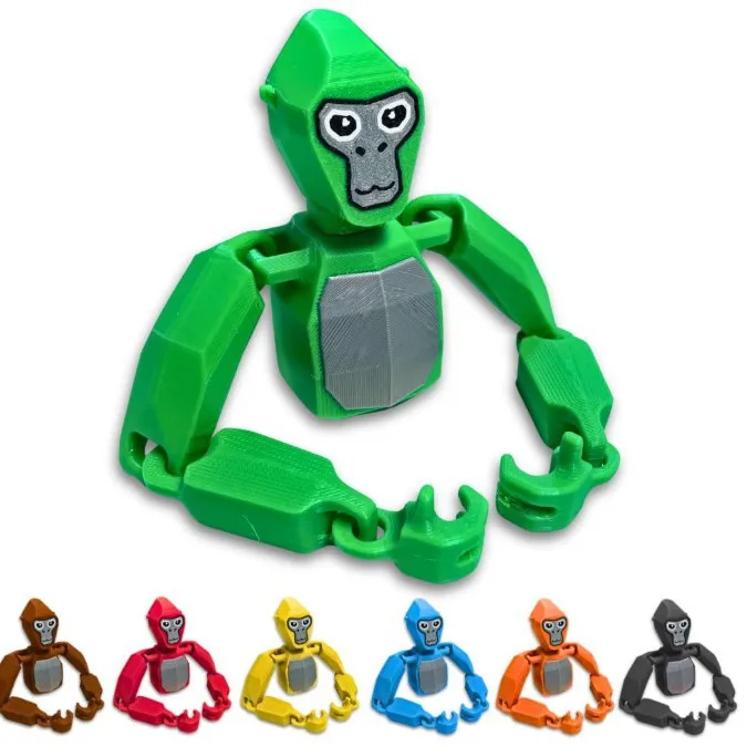 3D Printing Dolls Gorilla Fidget Figurine Cartoon Animal Toy Birthday Gift For Kids Realistic Gorilla Toys With Movable Joints