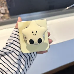 Charming Creamy Yellow Magnetic Phone Case with Star Bracket - Z Flip 8 (A)