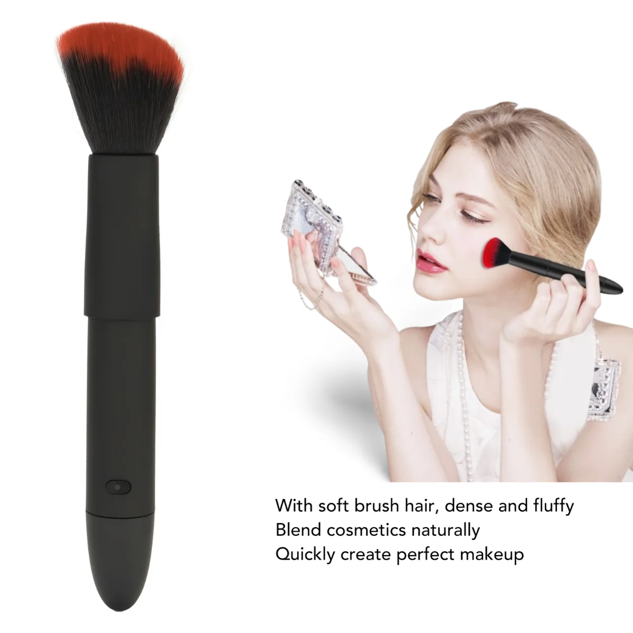 Description Picture 4 of itemElectric Makeup Brush 10 Gears Rechargeable Multifunctional Blush Brush Face Brush Comfortable Soft for Home Travel Makeup