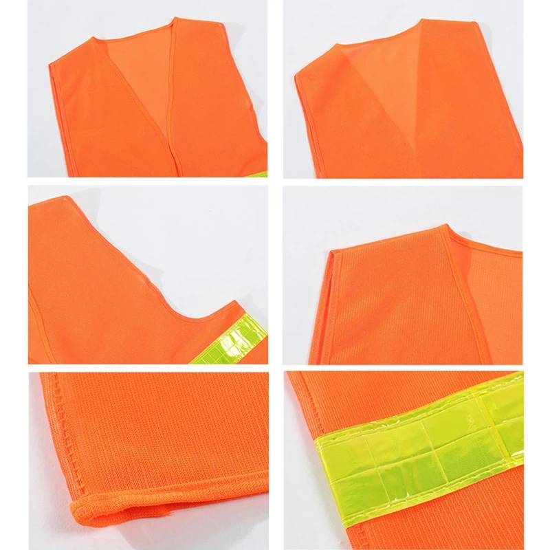 High Visibility Vest Waistcoat Safety with Reflective Strips Construction Vest for Men Women Universal Size