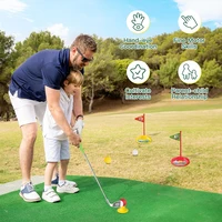 1set children's golf club set outdoor sports toys sports games competitive indoor interactive retractable golf club set toys 2
