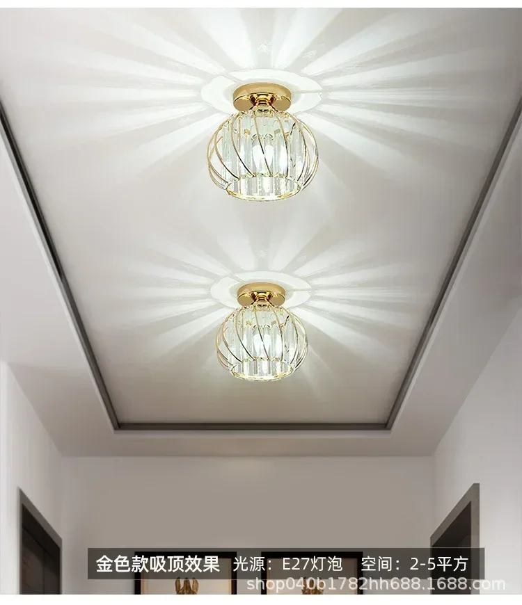 Description Picture 3 of itemLantern Crystal Chandelier Aisle Light Simple Modern Bedroom Bedside Lamps Corridor Chandelier Nordic LED Ceiling Balcony Lights
