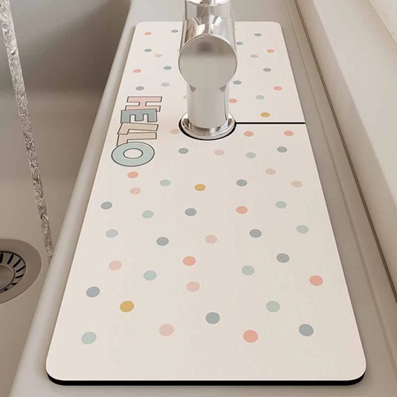 Kitchen Faucet Absorbent Mat Silicone Mud Faucet Mats Sink Splash Guard