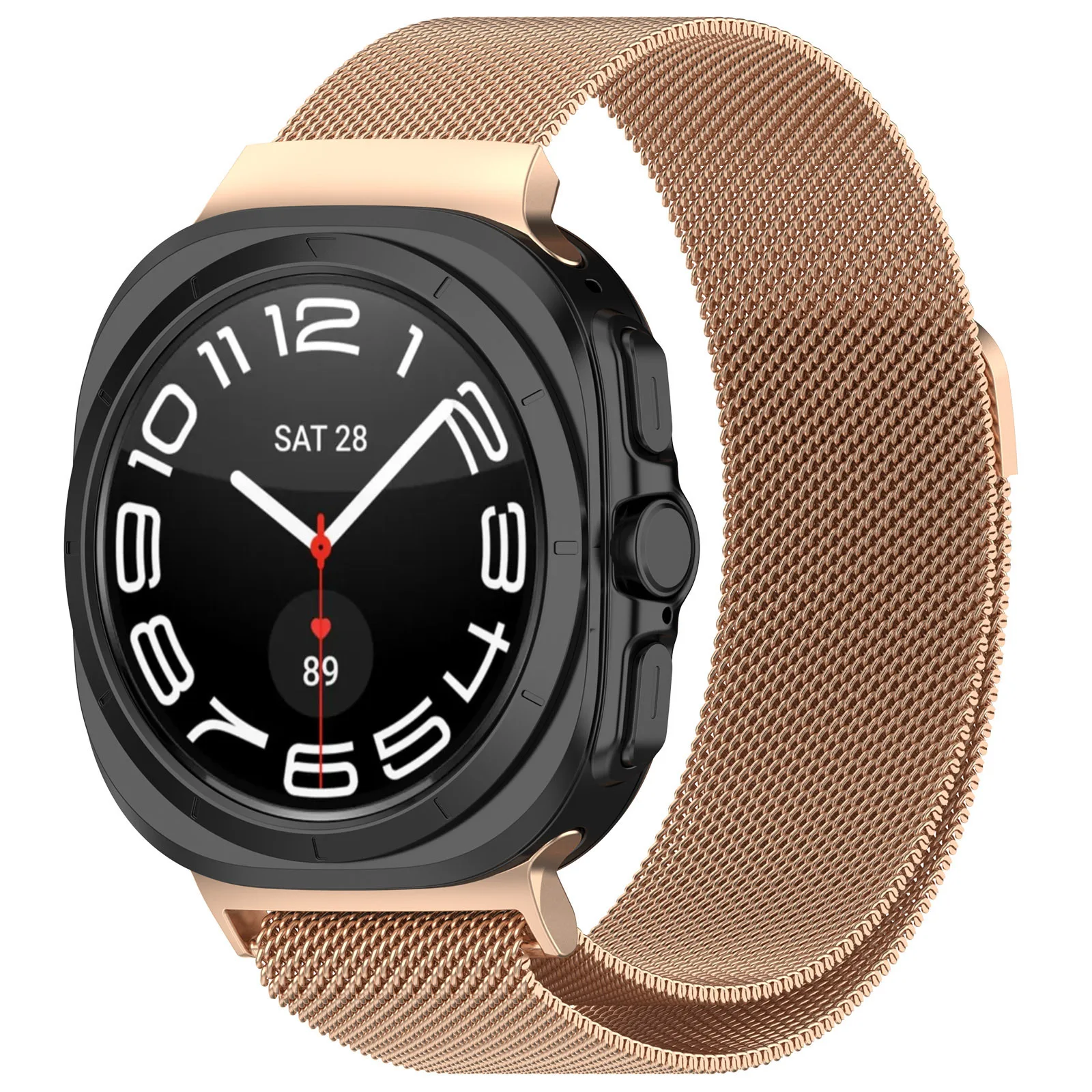 Thick Milanese Loop Stainless Steel Magnetic Smart Watch Bracelet Strap