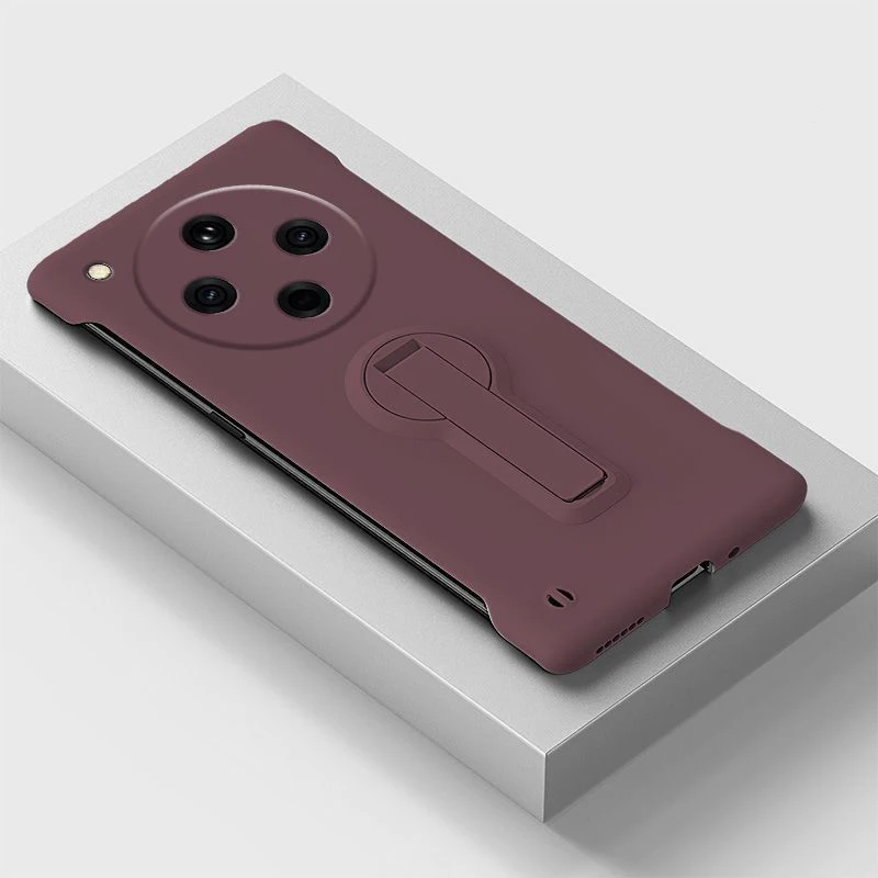 Sleek Frameless Hard PC Phone Case with Stand Functionality