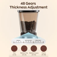 Cafelffe-Electric Smart Burr Mill, Coffee Bean Grinder with 48 Grind Settings, Fully Automatic Grinder, Adjustable Grinding 2