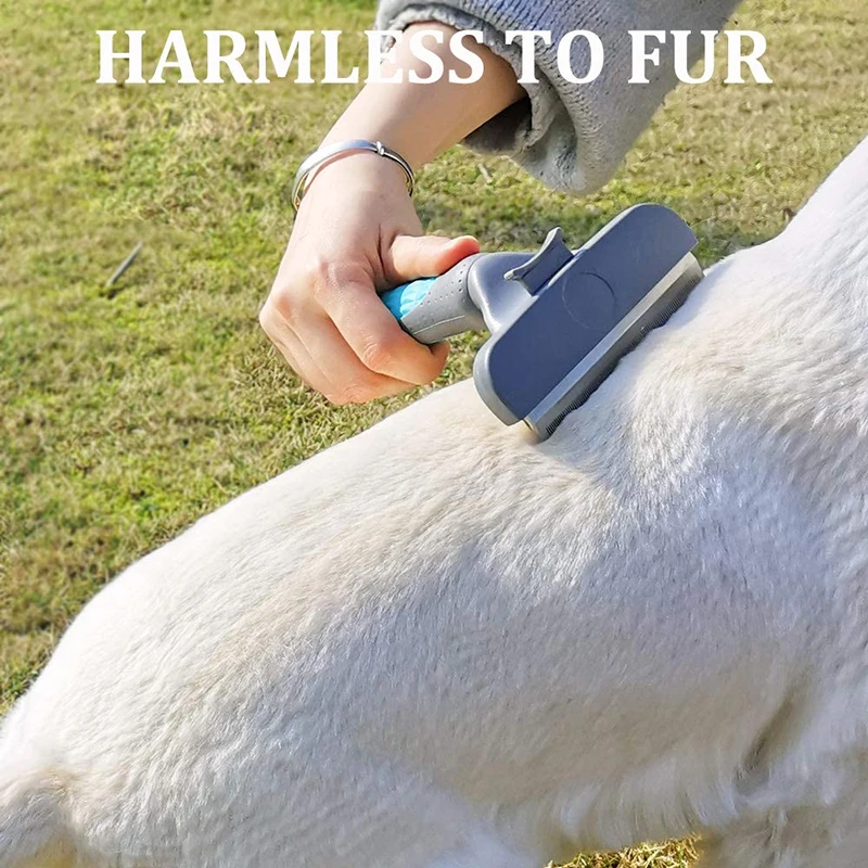 

Professional Self Cleaning Dog Comb Comfortable Handle Long Short Hair Pet Brush Grooming Effective Deshedding Tool