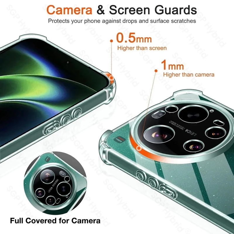 Crystal Clear Anti-Yellow Shockproof Silicone Armor Cover