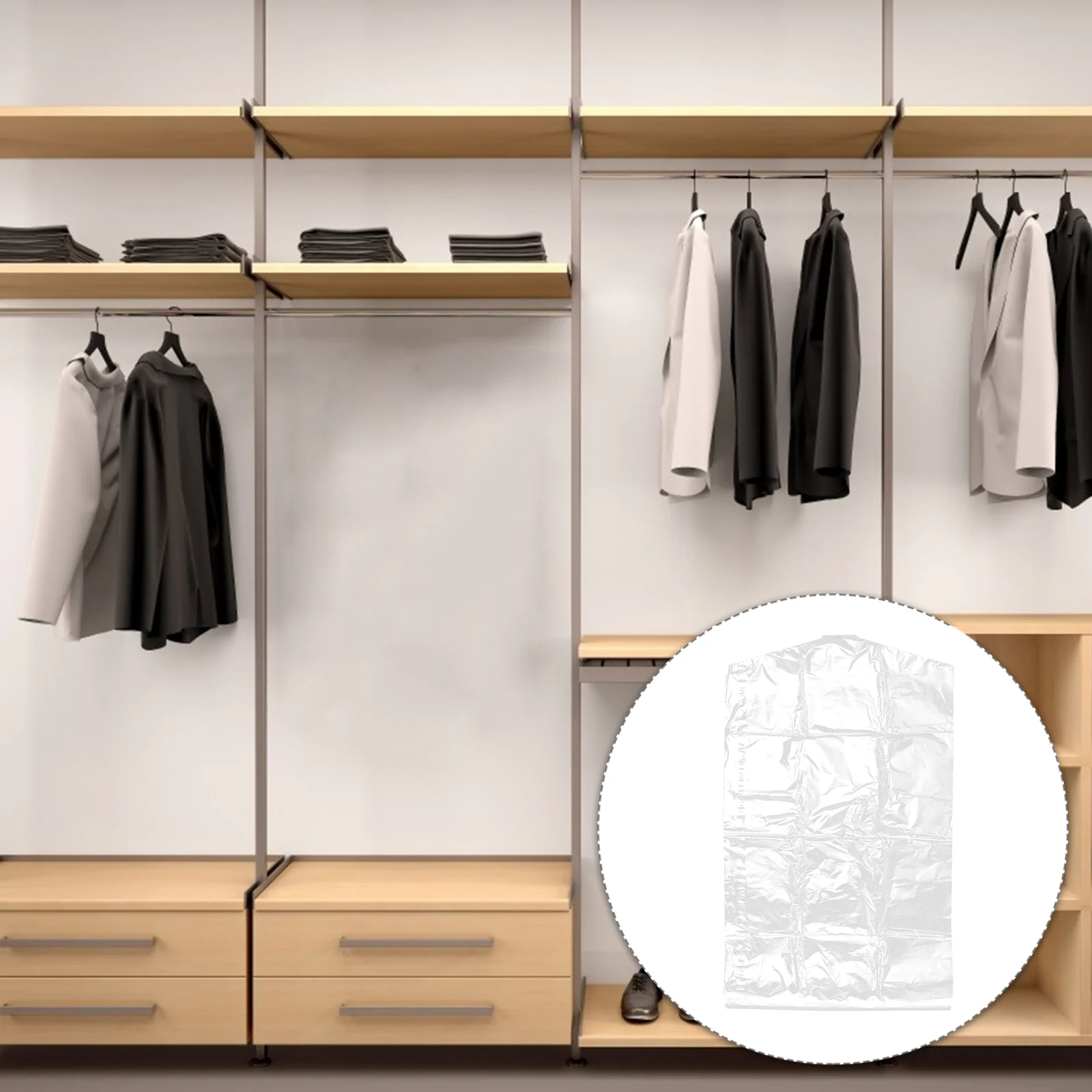 

60x90cm Clothes Dust Cover Clear Plastic Garment Bags Disposable Dustproof Storage Bags for Home Shop Outdoor