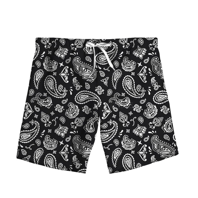 New 3D Printing Bandana Fashion Men Women Tracksuits Crewneck Hip Hop Shorts Plus Size S-7XL