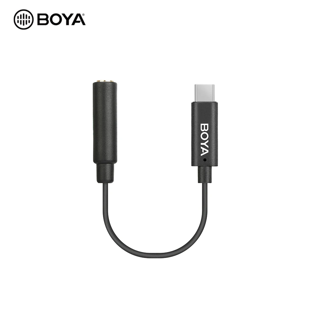 BOYA Φ 3,5 мм TRS Женский к Type-C адаптеру кабеля для телефона Android подключение к камере микрофона