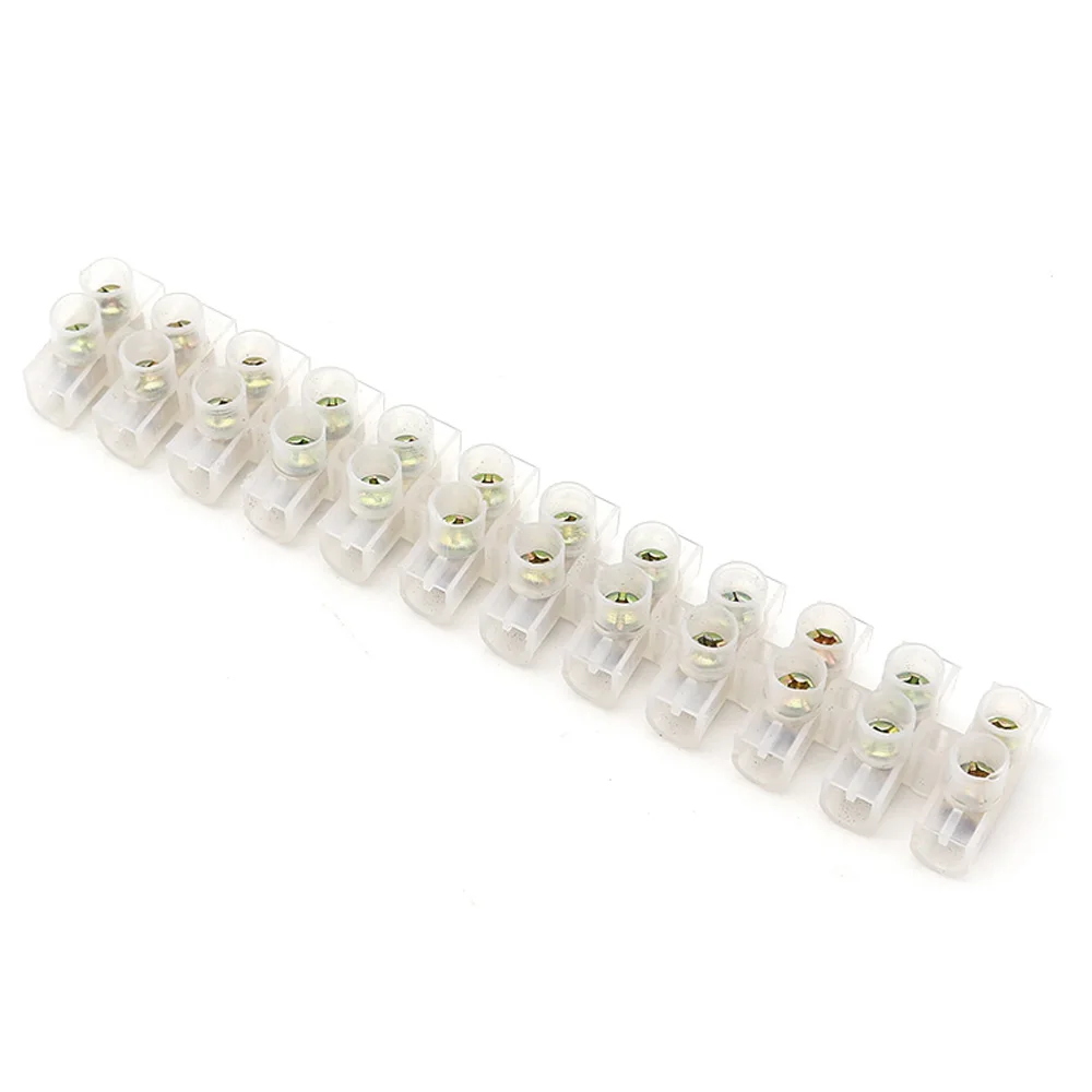 Description Picture 5 of itemDIY Electrical Screw Terminal Block Dual Row Strip Fix Insulated Barrier Strip Wire Connectors 15A Box Connecter Cable Contacts
