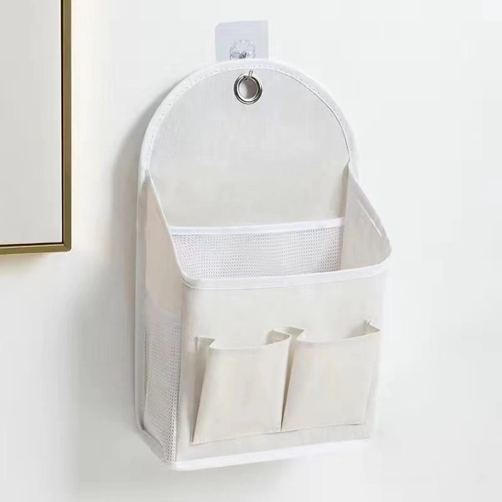 Wall Mounted Clothes Storage Bag Bathroom Dirty Clothes Basket Door Fabric Hanging Pocket Underwear Socks Laundry Clothes Bag 4