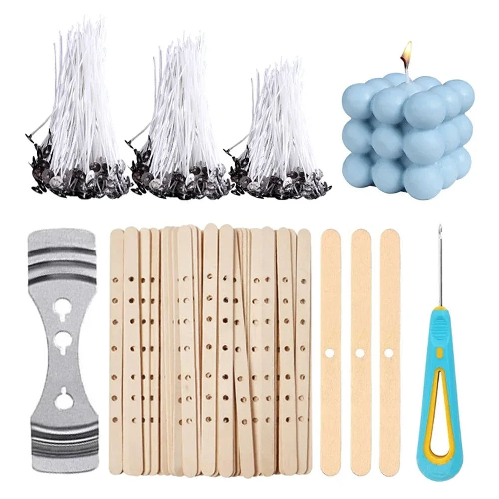 Description Picture 2 of itemPure Cotton Candle Wick Wick Bracket Silicone Punch Awl DIY Gift Candle Making Set Easy to Use