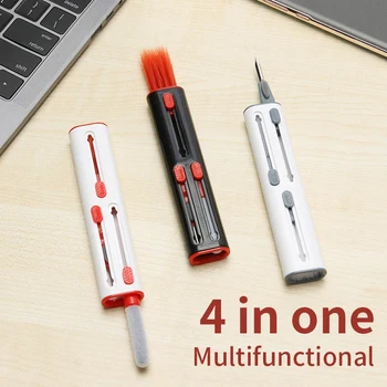 Kit di pulizia multifunzione 3 in 1 per Airpods Pro 3 2 1 Penna per pulizia auricolare Spazzola per tastiera Auricolari Bluetooth Strumenti per la pulizia