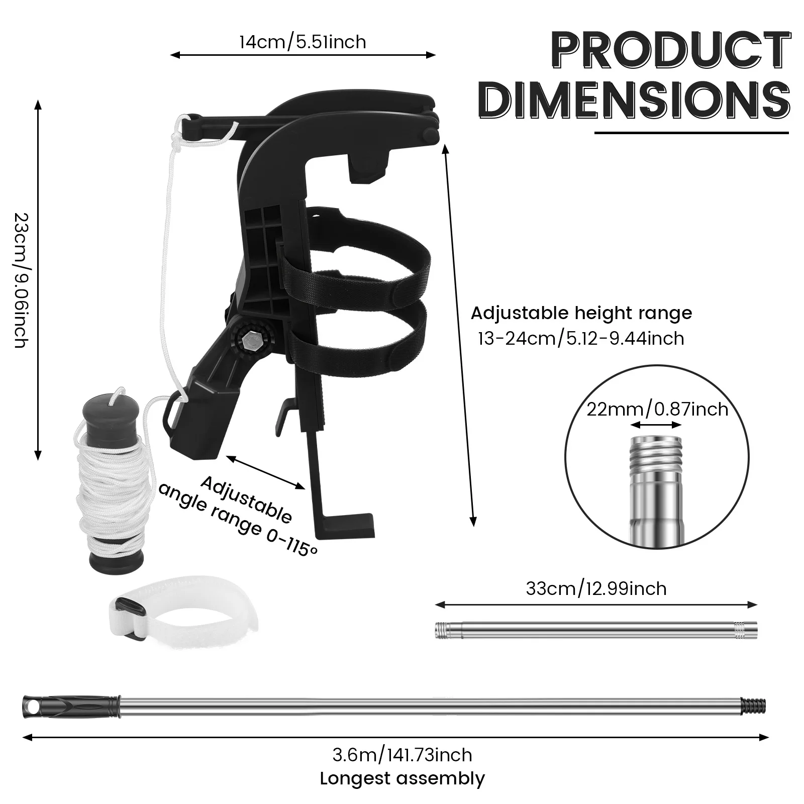 1Set Spray Can Extender Adjustable Sprayer Bracket Adaptor Spray with 12 Feet Extension Pole Aerosol Can Extension for Household