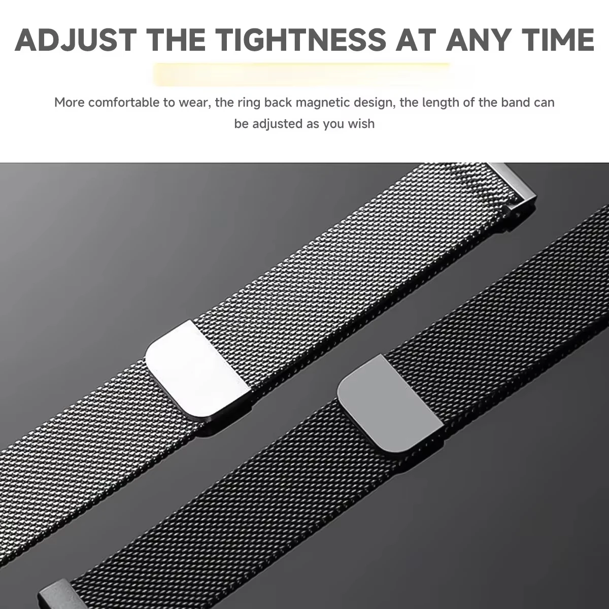 Magnetic Metal Milanese Loop Strap for Smartwatch - Elegant Bracelet Accessory