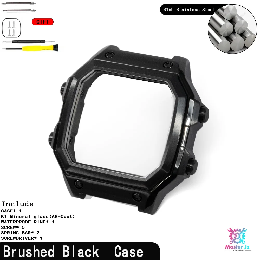 Breathable Sport Nylon Strap with Stainless Steel Waterproof Ring for Square Watch - 18mm Quick Release