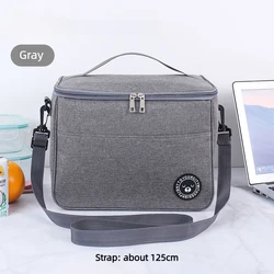 Premium Insulated Thermal Lunch Tote with Thick Aluminum Foil - Large Capacity & Waterproof Design - L - 29X20X22cm (Gray)