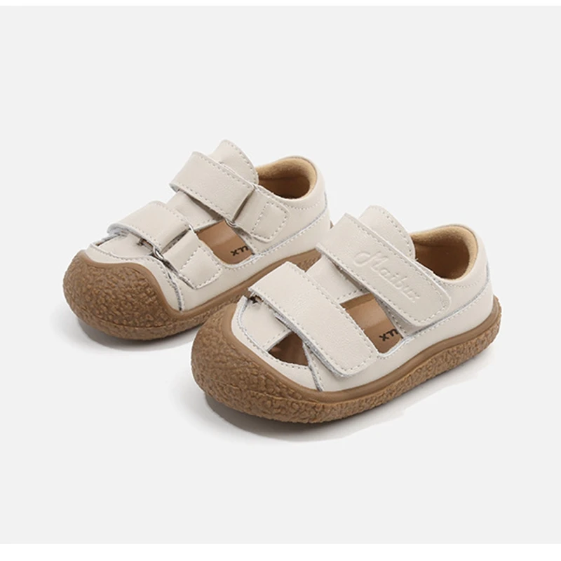 Claladoudou Brand Girl's Summer Soft Closed-Toe Sandals,Solid Outdoor Casual Sandals For 0-3years Toddler Boys,Baby Beach Sandal