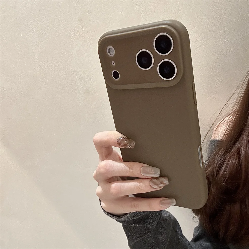 Ultra Thin Silicone Matte Soft Phone Case with Air Lens Protection and Shockproof Cover