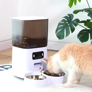 ⁦5L Smart Pet Feeder with Camera & Dual Bowls⁩ - الصورة ⁦3⁩