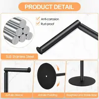 ที่วางกระดาษชำระสแตนเลสแบบตั้งพื้น ดีไซน์ทันสมัย ชั้นวางกระดาษม้วน ที่เก็บกระดาษทิชชู่ 4