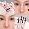 2 in 1 Mosaic Concealer Pen Smooth Invisible Eye Dark Circles Cream Waterproof Natural Coverage Concealer with Brush Foundation 2