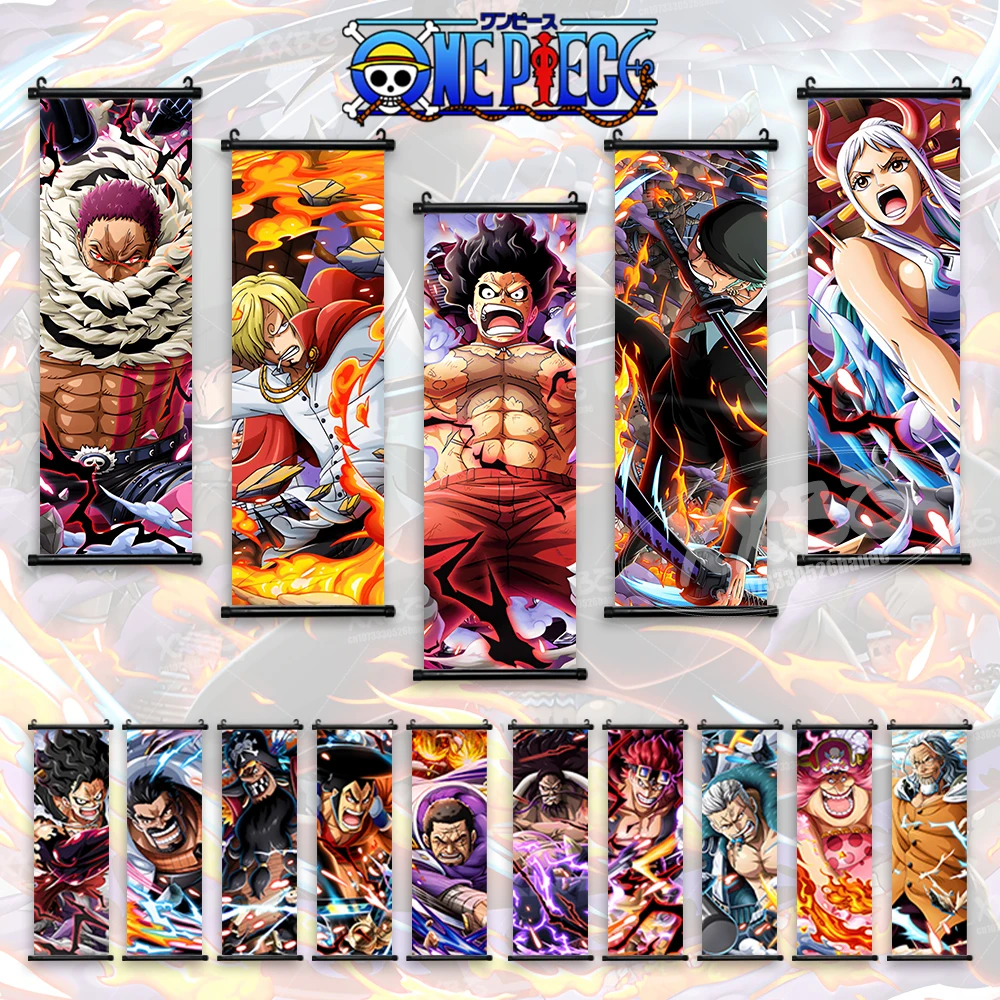 

One Piece Hot Anime Poster Roronoa Zoro Sanji Hanging Decorative Paintings Dracula Mihawk Scrolls Picture Nico Robin Room Decor