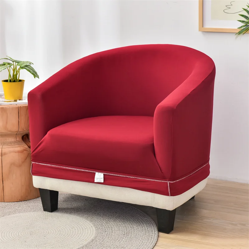 1PC Elastic Armchair Couch Cover Relax Stretch Single Seater Bath Tub Club Sofa Slipcover for Living Room Elastic Cover Washable 4