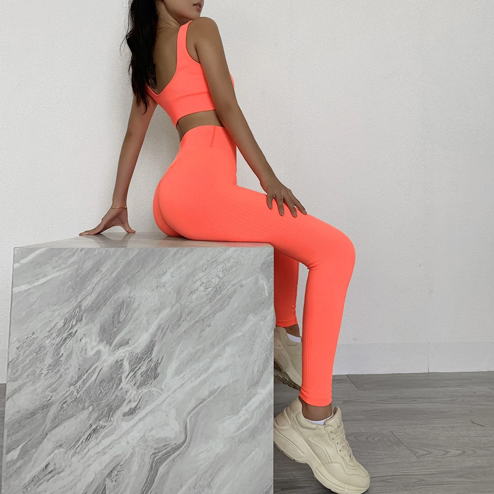 2 Piece Set Sportswear Workout Clothes For Women Sports Bra And Leggings Set Sports Wear Women Gym Clothing Athletic Yoga sports bra set,gym workout set,yoga set,fitness set,sportswear set,sports set
