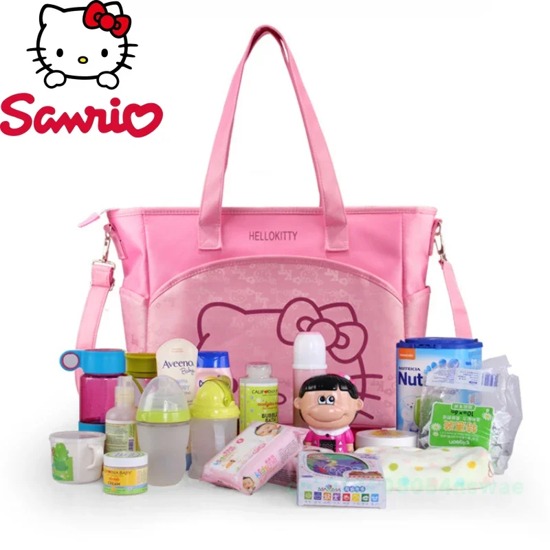 Hello Kitty Diaper Bag Handbag Cartoon Cute Baby Bag Large Capacity Multifunctional Baby Diaper