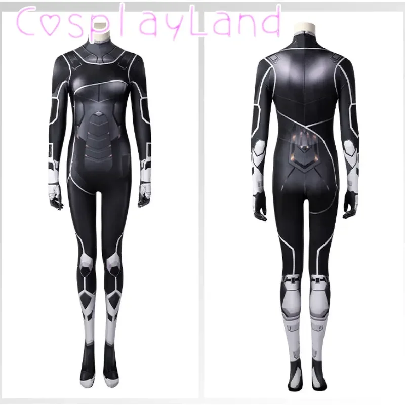

PS5 Heist DLC Black Cat Cosplay Printing Jumpsuit Sexy Bodysuit Felicia Hardy Costume Halloween Carnival Adult Women Suit