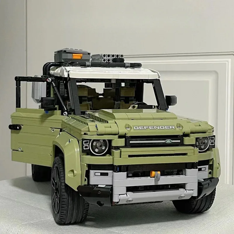 2573PCS 1:8 테크니컬 디펜더 오프로드 자동차 조립 블록 브릭 SUV 자동차 장난감 어린이 선물