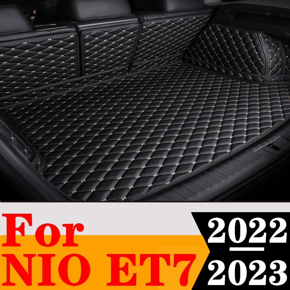 

Custom Full Set Car Trunk Mat For NIO ET7 2023 2022 Rear Cargo Liner Tail Boot Tray luggage Pad Interior Vehicles Carpet Parts
