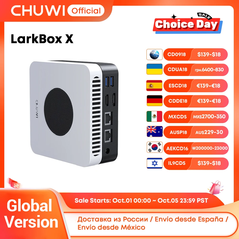 CHUWI LarkBox X ミニPC Intel N100 RAM12GB Free Shipping! CHUWI LarkBox X Mini PC,512GB SSD 12GB RMA