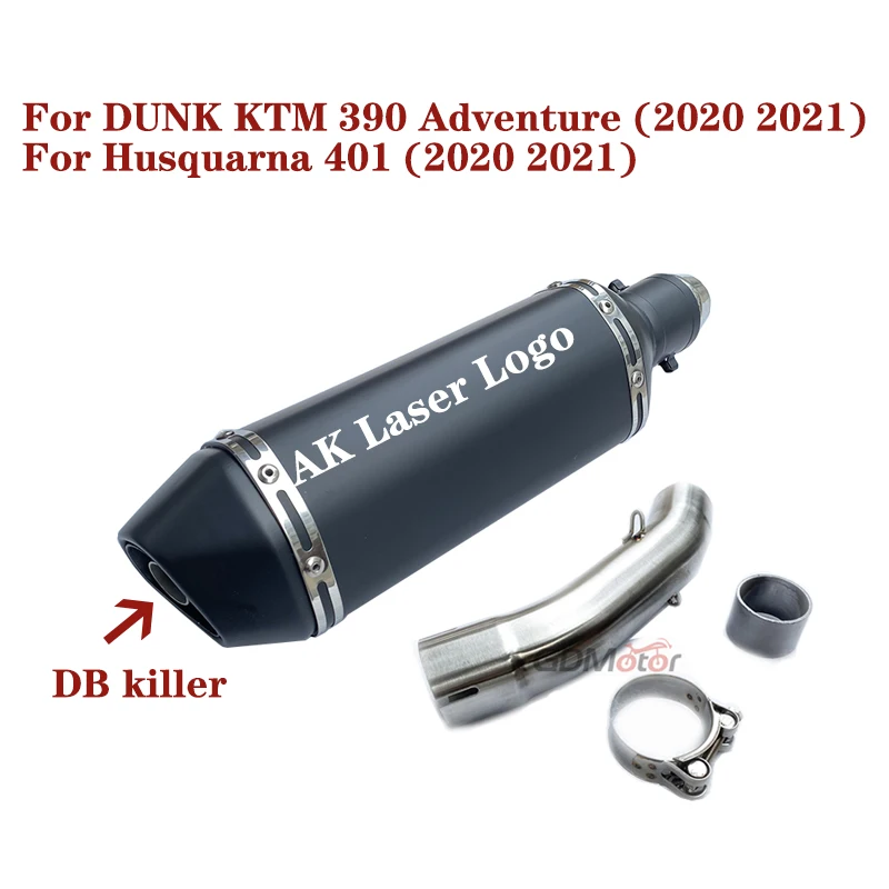 Motorcycle Full Exhaust System Slip For DUKE kTM 390 Adventure Husqvarna 401 2020 2021 Middle Link Pipe Connecting 51mm muffler - Image 6