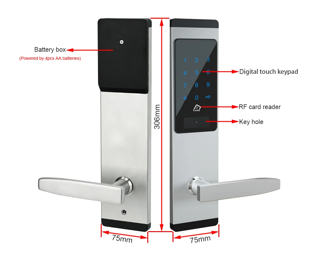 Apartment M1 Card Electronic Door Lock Fechadura Inteligente Digital Lock  with Touch Keypad - AliExpress