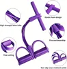 21 Fitness Resistance Bands 4 Tube Pedal Ankle Puller Exercise Stretching for Arm and Leg Workouts Ab Training Auxiliary Device 4