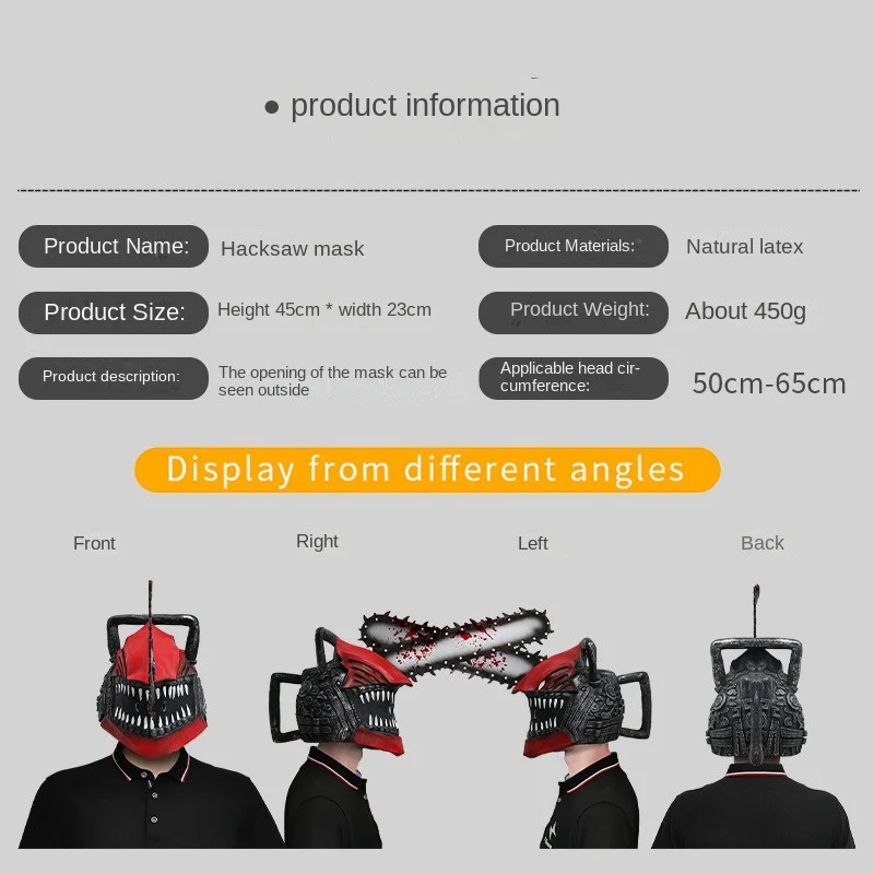 Chainsaw Headgear Halloween Cosplay Scary Chainsaw Hand Costume