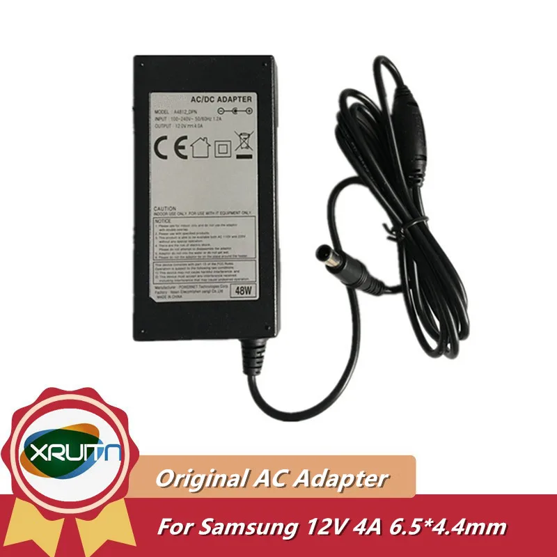 

Original 48W 12V 4A A4812_DPN 6.5*4.4mm Swtching AC DC Adapter Charger For Samsung Digital Presenter SDP-6500DXA Power Supply