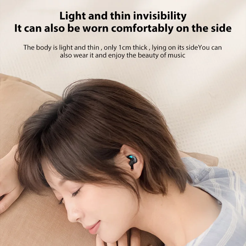 2025 Original X55 Wireless Sleep Earphone Noise Reduction Invisible Earphone Sleeping Headset Bluetooth Sport Headphones Earbuds