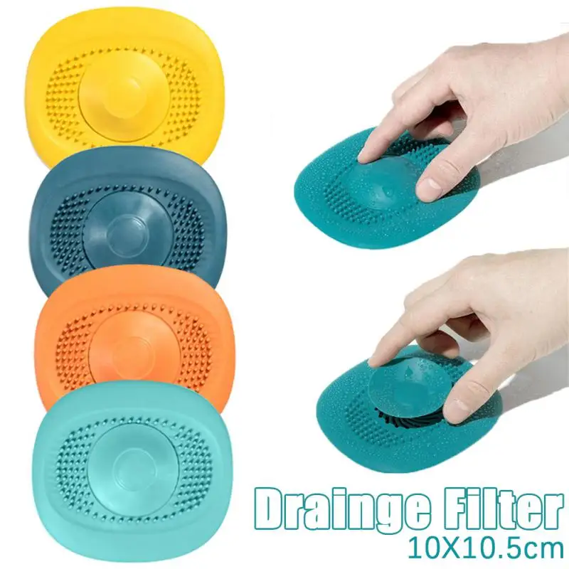 

Press Type Floor Drain Deodorant Cover Silicone Sink Washbasin Drain Strainer Deodorant Plug Hair Catcher Bathroom Accessories