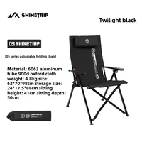 ShineTrip Outdoor Camping Folding Chair Portable Camping Adjustable Folding Chair Office Lunch Nap Fishing Picnic Chair 6