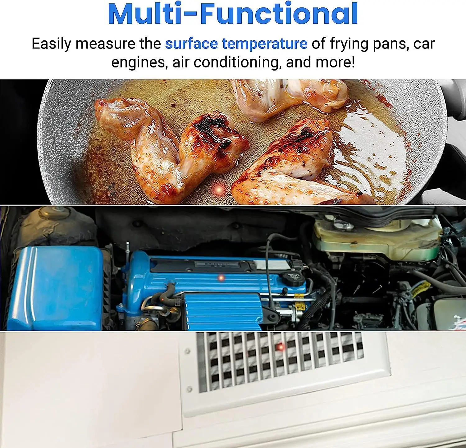 HT-6889 Industrial Non-Contact Temperature -50 to +1600 Centigrade Backlight LCD