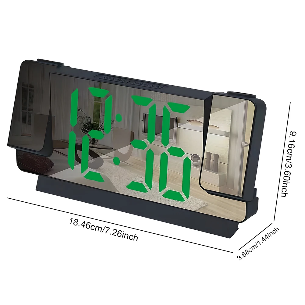 LED Digital Alarm Clock Multifunction Backlight Snooze Clock Large Screen Intelligent Luminous Clock Bedroom Bedside Decoration